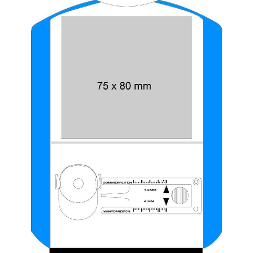 Parkscheibe 'Profi' , blau/weiß, Kunststoff, 15,50cm x 0,70cm x 11,90cm (Länge x Höhe x Breite), Bild 3