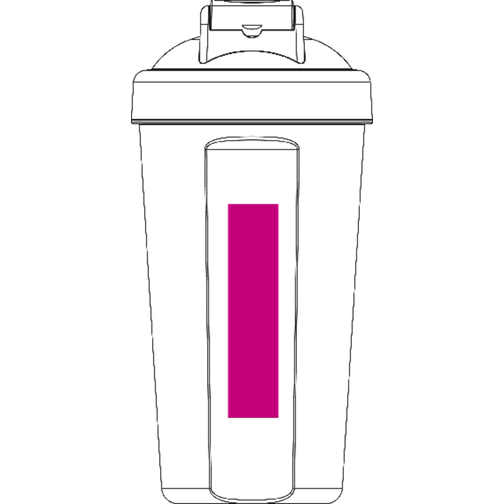 Shaker 'Protein', 0,6 L , weiß/transparent, Kunststoff, 20,00cm (Höhe), Bild 4