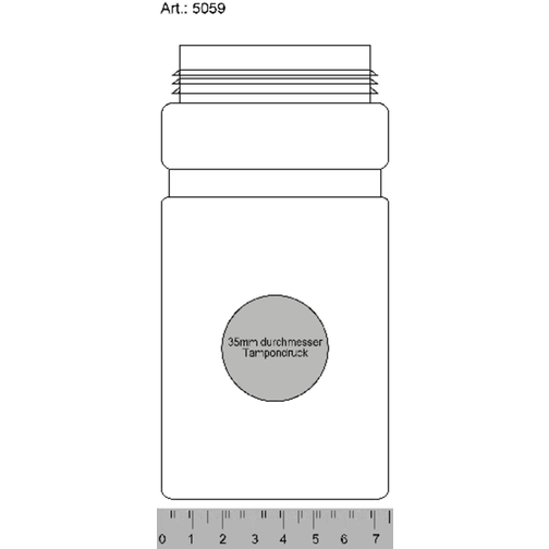 Trinkflasche 'Champion' 0,55 L , weiß, Kunststoff, 18,40cm (Höhe), Bild 3
