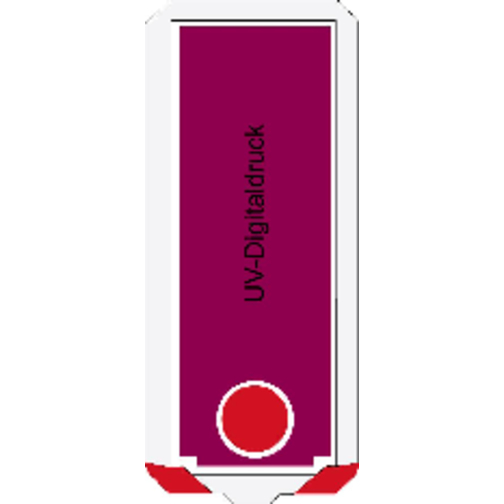 Pflasterbox 'Stripe' , standard-rot, Kunststoff, 8,30cm x 1,60cm x 3,60cm (Länge x Höhe x Breite), Bild 5