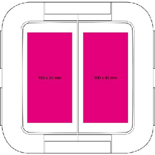 Vorratsdose 'Twin-Box' Mit Trennwand , weiss, Kunststoff, 16,00cm x 5,00cm x 16,00cm (Länge x Höhe x Breite), Bild 3