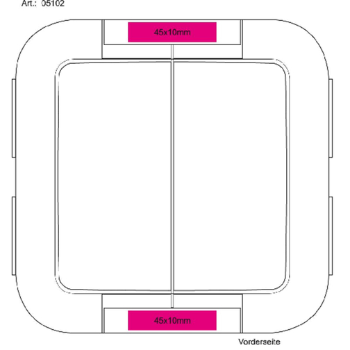Vorratsdose 'Twin-Box' Mit Trennwand , weiß, Kunststoff, 16,00cm x 5,00cm x 16,00cm (Länge x Höhe x Breite), Bild 7