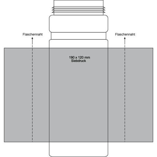 Trinkflasche 'Champion' 0,7 L , weiss, Kunststoff, 21,00cm (Höhe), Bild 2