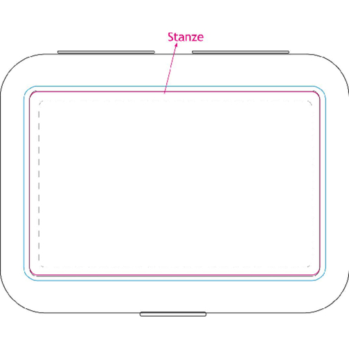 Vorratsdose 'School-Box' Deluxe, Mit Trennschale , weiß, Kunststoff, 19,00cm x 7,00cm x 13,90cm (Länge x Höhe x Breite), Bild 3