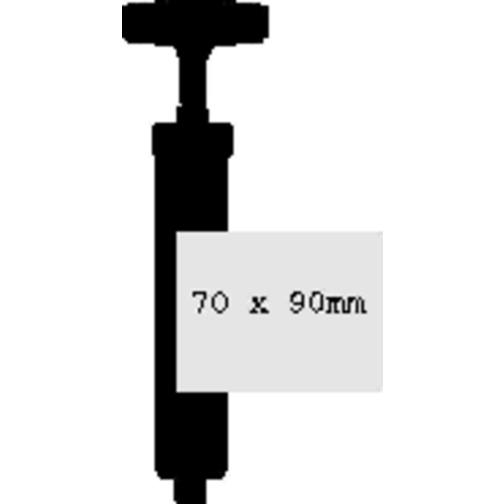 Handpumpe , schwarz, Kunststoff, 20,50cm x 3,30cm x 5,60cm (Länge x Höhe x Breite), Bild 3