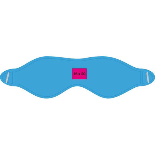 Augenmaske 'Oasis' , transparent/blau, Kunststoff, 20,00cm x 5,00cm (Länge x Breite), Bild 3