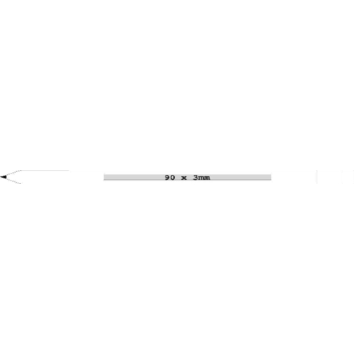 Bleistift 'White' Mit Radiergummi , weiß, Holz, 19,00cm (Länge), Bild 2