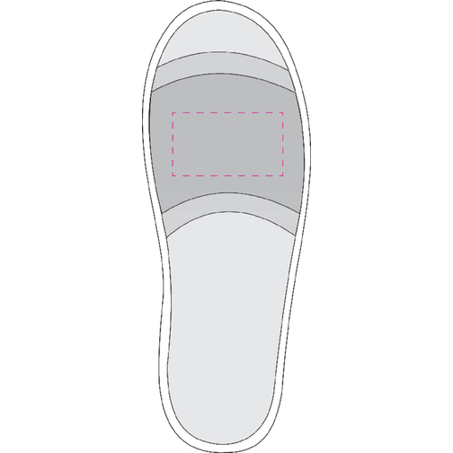 Slipper 'Frottee' , weiß, Textil, 27,50cm x 3,00cm x 11,00cm (Länge x Höhe x Breite), Bild 4