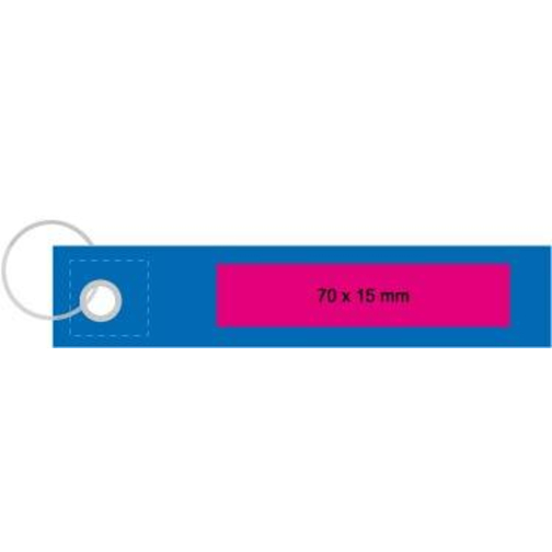 Filz-Schlüsselanhänger 'Strap' , blau, Textil, 12,00cm x 0,50cm x 2,50cm (Länge x Höhe x Breite), Bild 3