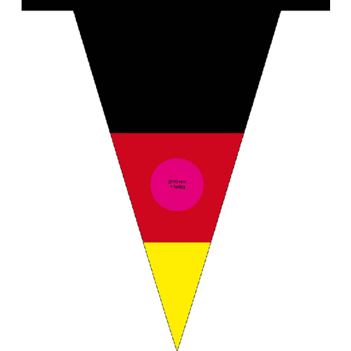Wimpelkette 'Deutschland' , Deutschland-Farben, Kunststoff, 500,00cm x 20,00cm (Länge x Breite), Bild 2
