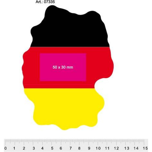 Automagnet 'Nations' , Deutschland-Farben, Metall, 10,00cm x 13,50cm (Länge x Breite), Bild 2