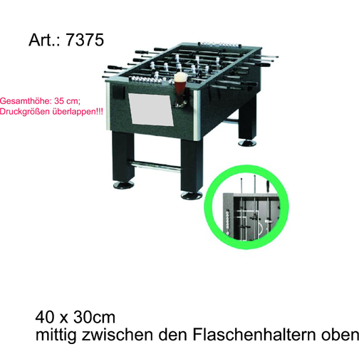 Tischkicker 'Goal' , anthrazit, Holz, 140,00cm x 77,00cm x 92,00cm (Länge x Höhe x Breite), Bild 3