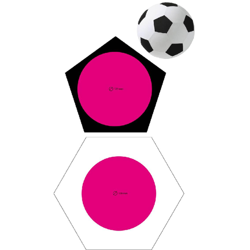 Spielball 'Soft-Touch', Large , schwarz/weiß, Textil, , Bild 3
