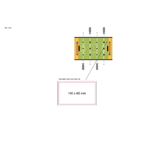 Tischkicker 'Mini Soccer' , braun, Holz, 50,00cm x 10,00cm x 31,00cm (Länge x Höhe x Breite), Bild 6