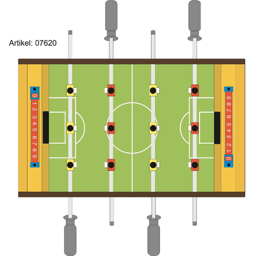 Tischkicker 'Mini Soccer' , braun, Holz, 50,00cm x 10,00cm x 31,00cm (Länge x Höhe x Breite), Bild 7