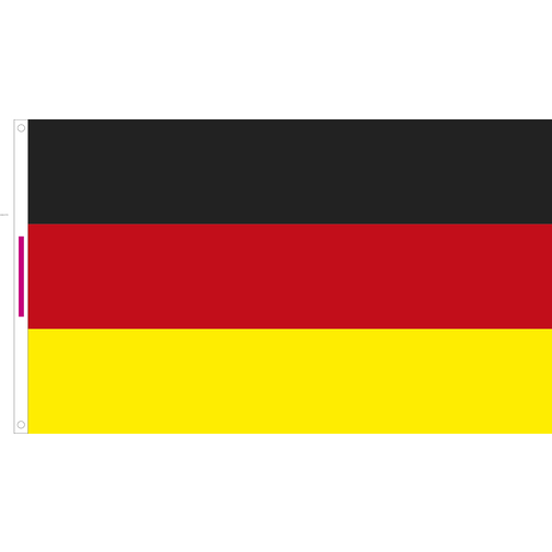 Flagge 'Nations', 1,5 M , Deutschland-Farben, Textil, 150,00cm x 0,10cm x 88,00cm (Länge x Höhe x Breite), Bild 2