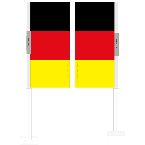 Autofahne 'Nations - Deutschland' , Deutschland-Farben, Textil, 45,00cm x 29,00cm (Länge x Breite), Bild 3