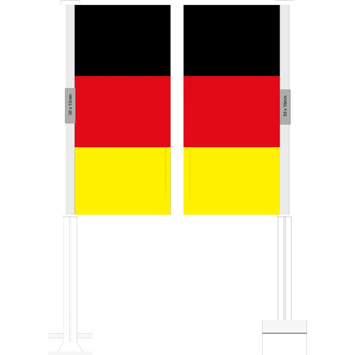 Autofahne 'Nations - Deutschland' , Deutschland-Farben, Textil, 45,00cm x 29,00cm (Länge x Breite), Bild 4