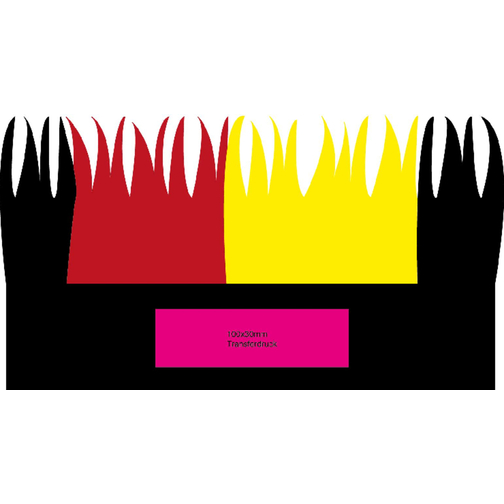 Stirnband 'Hairy' , Deutschland-Farben, Textil, 26,00cm x 6,00cm (Länge x Breite), Bild 3