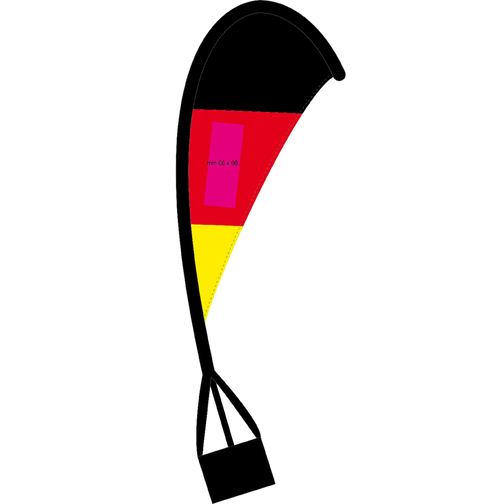 Autofahne 'Windsegel' Deutschland , Deutschland-Farben, Textil, 48,00cm x 20,00cm (Länge x Breite), Bild 3