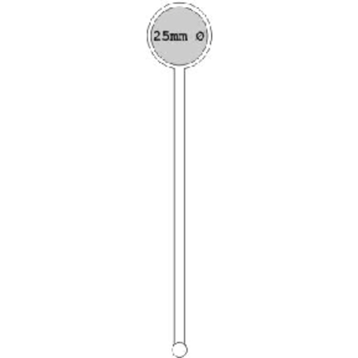 Cocktail-Rührstab 'Rund' , weiss, Kunststoff, 18,00cm x 0,30cm x 3,50cm (Länge x Höhe x Breite), Bild 3
