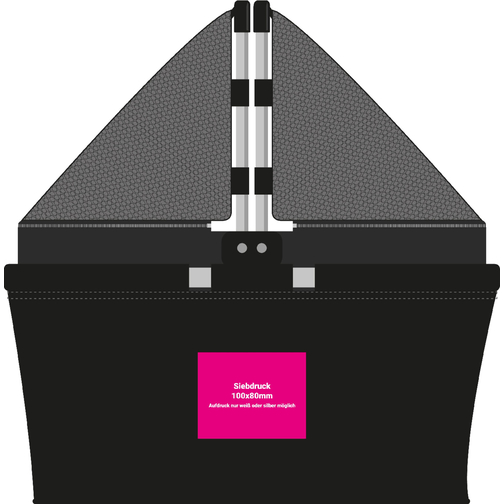 Einkaufskorb 'Chapeau' , schwarz, Textil, 45,50cm x 24,50cm x 26,50cm (Länge x Höhe x Breite), Bild 3