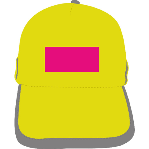 Cap 'Reflection' , neon-gelb, Textil, 18,00cm x 22,00cm (Länge x Breite), Bild 3