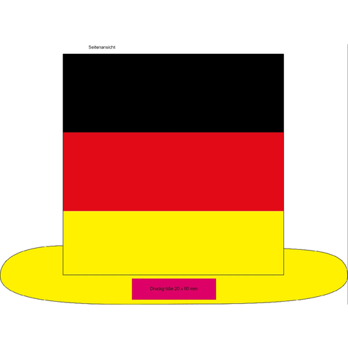 Fanhut 'Deutschland' , Deutschland-Farben, Textil, 32,00cm (Höhe), Bild 3