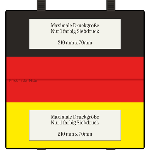 Sitzkissen 'Arena - Deutschland' , Deutschland-Farben, Kunststoff, 31,00cm x 2,50cm x 31,00cm (Länge x Höhe x Breite), Bild 2