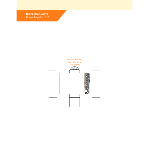 VitaLip® 'Eco' Freestyle Mit Lanyard , orange gefrostet, PS, 6,30cm (Höhe), Bild 4