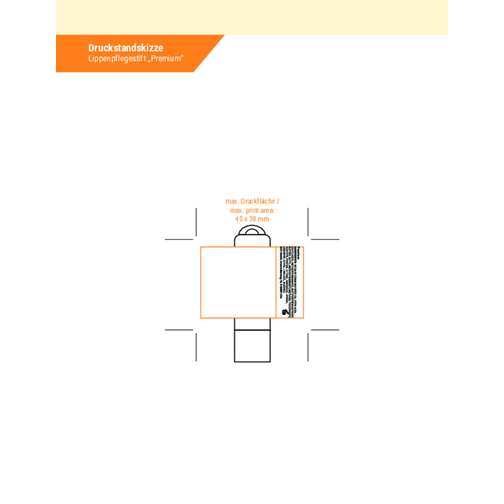 VitaLip® 'Premium' Freestyle (ohne Lanyard) , orange gefrostet, PS, 6,30cm (Höhe), Bild 2