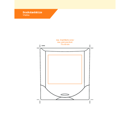 VitaBox 'First Aid' , weiß/orange, PP, 10,70cm x 2,20cm x 10,20cm (Länge x Höhe x Breite), Bild 3