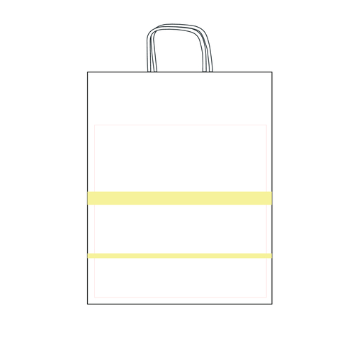 Krafttaschen Weißes Papier, Gedrehte Griffe , weiß, Papier, 31,00cm x 39,00cm x 17,00cm (Länge x Höhe x Breite), Bild 2