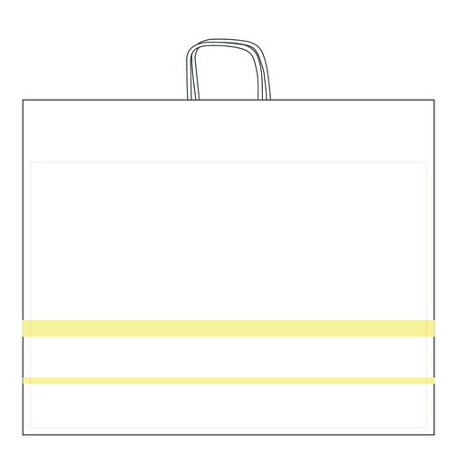 Krafttaschen Weißes Papier, Gedrehte Griffe , weiß, Papier, 54,00cm x 44,00cm x 14,00cm (Länge x Höhe x Breite), Bild 2