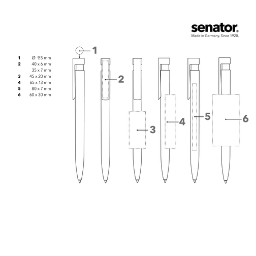 senator® Liberty Clear inntrekkbar kulepenn med kulehode, Bilde 4
