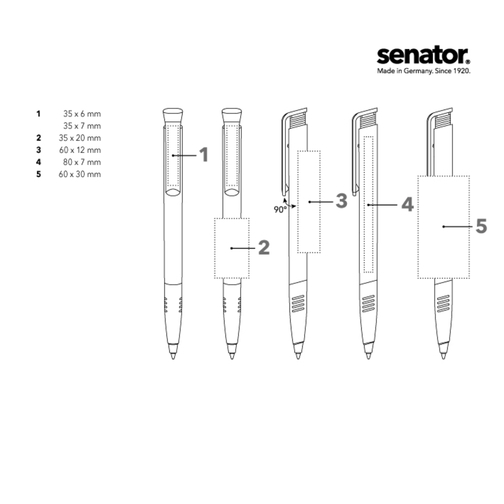 senator® Super Hit Clear SG optrækkelige kuglepenne, Billede 4