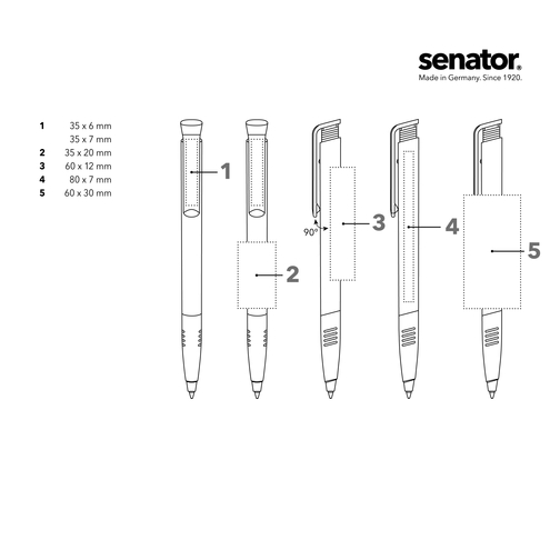Senator® Super Hit Clear SG Druckkugelschreiber , Senator, schwarz, Kunststoff, 15,00cm x 145,00cm x 11,00cm (Länge x Höhe x Breite), Bild 4