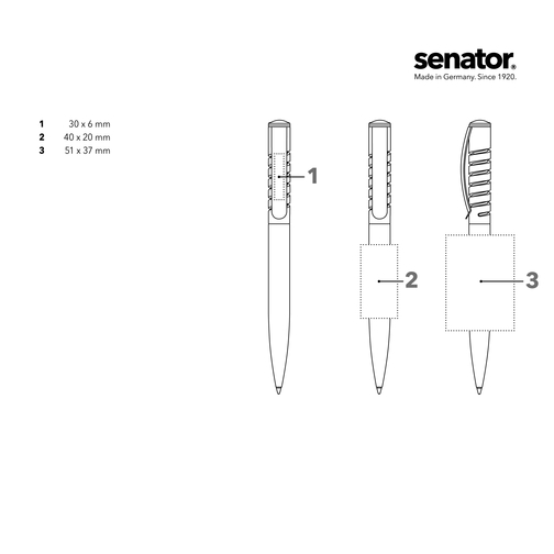 senator® Ny fjærpolert MC inntrekkbar kulepenn med fjær, Bilde 4