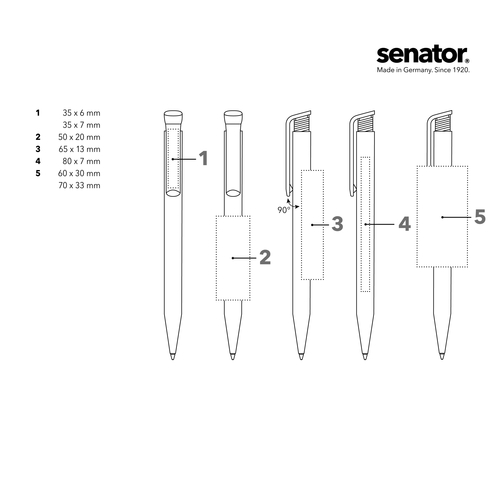 senator® Super Hit inntrekkbar kulepenn med polert overflate, Bilde 4