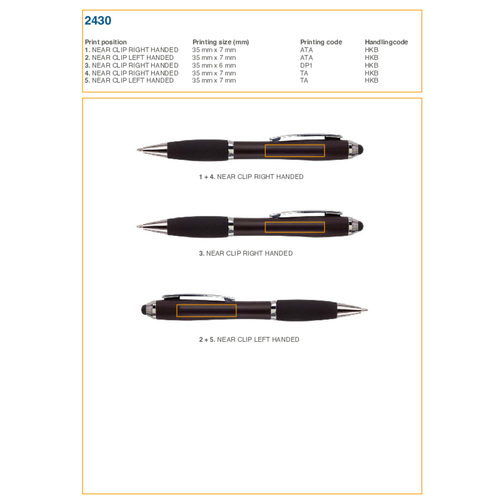 Kugelschreiber Aus Kunststoff Lana , orange, ABS, Plastik, Metall, Kautschuk, 13,30cm (Höhe), Bild 4
