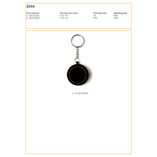 Schlüsselanhänger Aus Kunststoff Samara , schwarz, ABS, Plastik, Metall, Eisen, , Bild 3