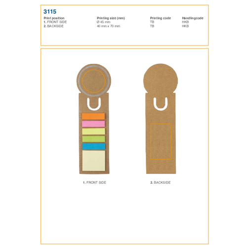 Lesezeichen Big Ben , braun, Papier, 21,60cm x 0,30cm x 6,80cm (Länge x Höhe x Breite), Bild 2