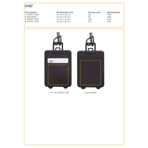 Porte-étiquette de valise, Image 2