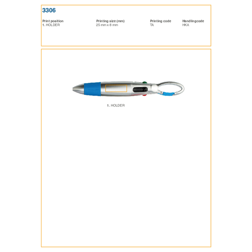 Kugelschreiber Aus Kunststoff Marvin , hellblau, ABS, Plastik, TPR, , Bild 4