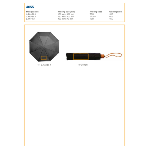 Parapluie pliable en polyester, Image 2