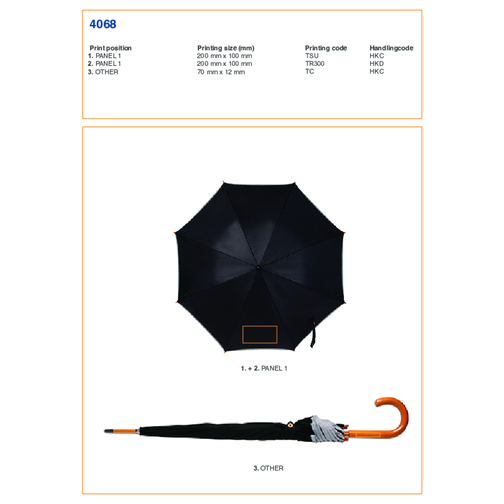 Automatisk Stick paraply Elegant, Billede 2