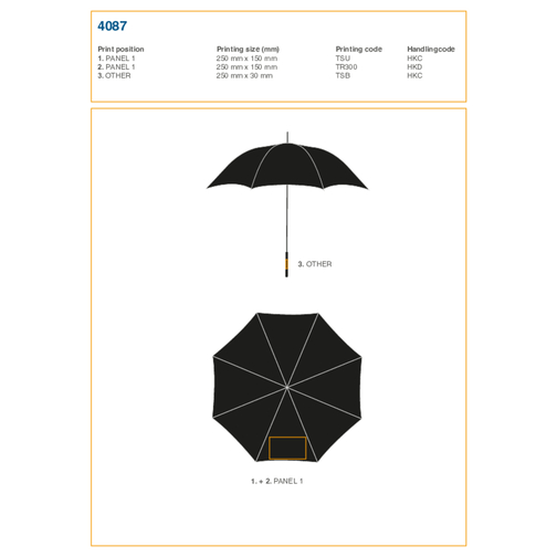 Paraguas con 8 segmentos, Imagen 3