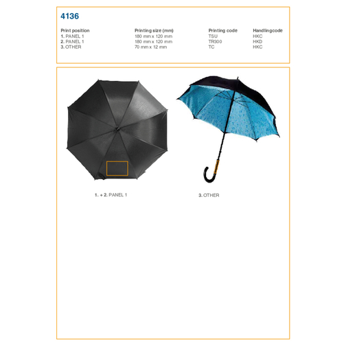 Parapluie golf bicolore, Image 2