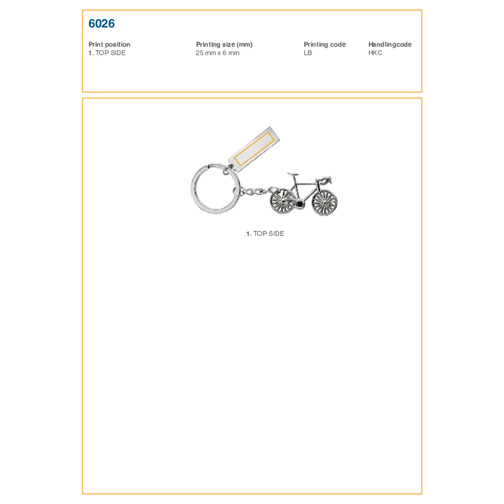 Porte-clés \'bicyclette\' en métal, Image 3