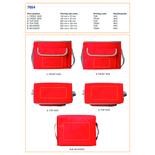 Kühltasche Aus Polyester Nikki , rot, PE, Polyester 420D, PEVA, 30,00cm x 23,00cm x 15,00cm (Länge x Höhe x Breite), Bild 2